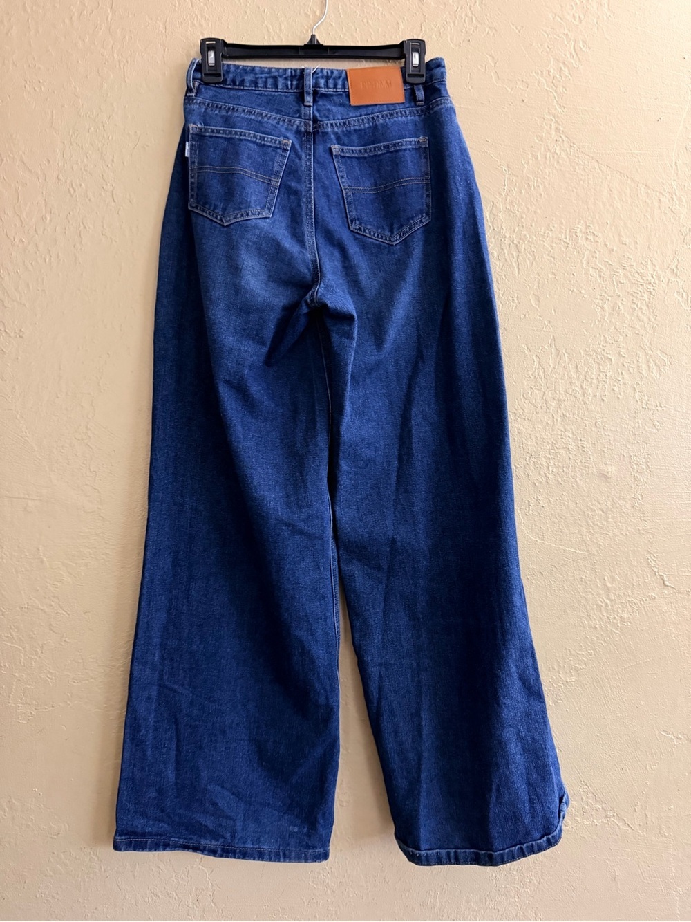 Princess Polly Dark Blue Wide Leg Denim Jeans - Picture 2 of 3